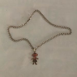 Sterling Silver chain with girl pendant